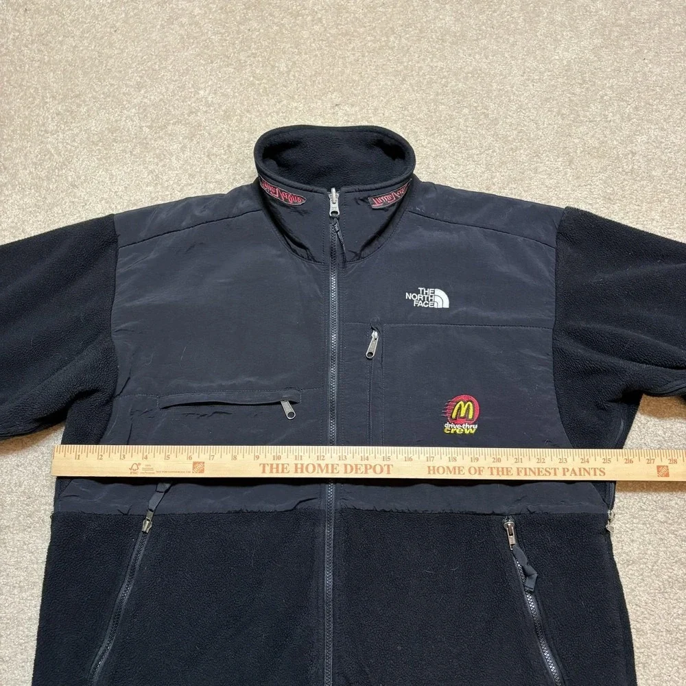 Vtg The North Face‎ Denali Fleece Jacket Mens XL Black Racing McDonalds USA 90s